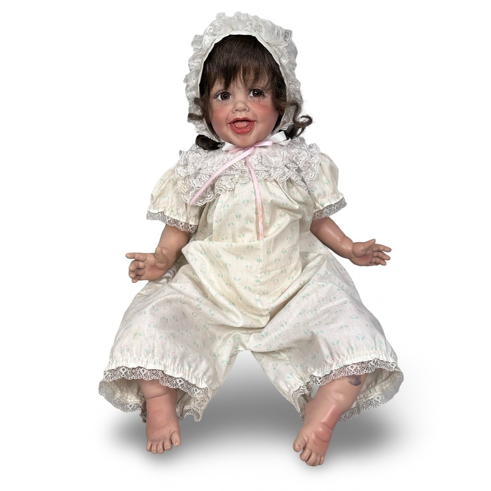 Fayzah‎ Spanos Joy Porcelain Doll 1993 Vintage Realistic Toddler 25 Inch Floral
